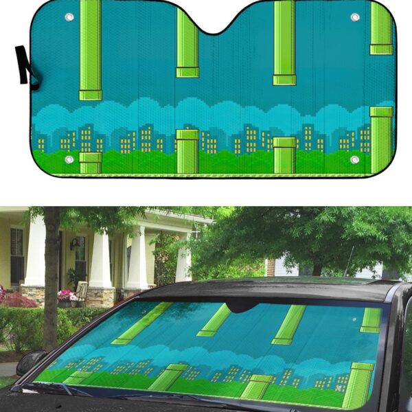 Gearhumans 3D Flappy Bird Night Auto Sun Shade ZK0605216 Auto Sunshade