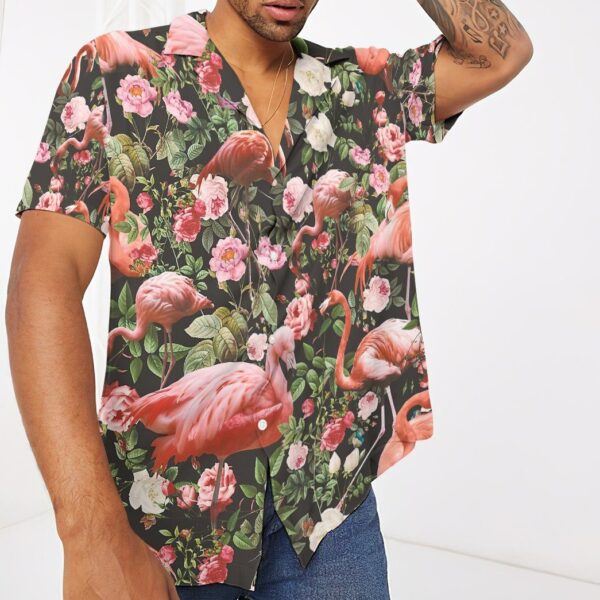 Gearhumans 3D Floral and Flamingo Custom Hawaii Shirt GO21052113 Hawai Shirt 