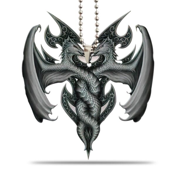 Gearhumans 3D Flying Grey Dragon Car Hanging GJ25052105 Car Hanging Car Hanging/1 Pack 