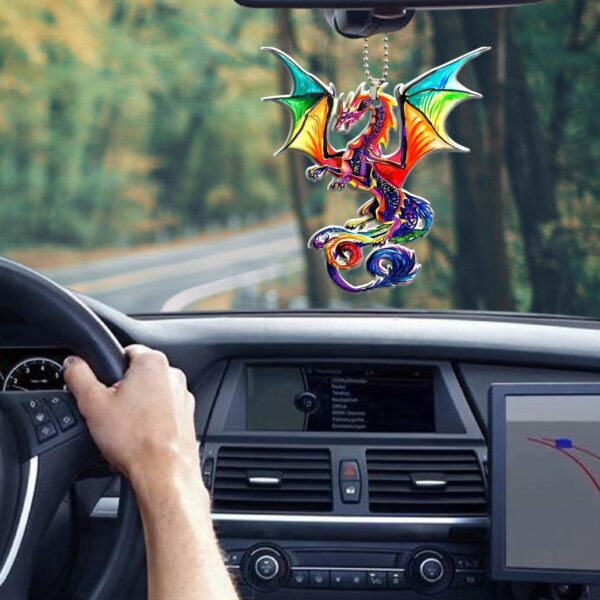 Gearhumans 3D Flying Rainbow Dragon Car Hanging GJ26052102 Car Hanging