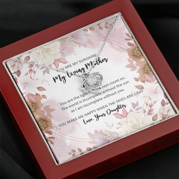 Gearhumans 3D For My Bonus Mom Happy Mothers Day Love Knot Necklace GO260421 ShineOn Fulfillment 