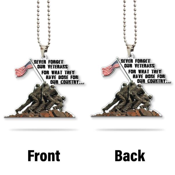 Gearhumans 3D Forever Remember Our Heroes Our Veterans Custom Car Hanging GO31052110 Car Hanging