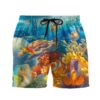 Gearhumans 3D Freediving With Sea Turtles Custom Beach Shorts Swim Trunk GS16062118 Men Shorts Men Shorts S