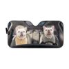 gearhumans 3D French Bulldog Custom Car Auto Sunshade GV120611 Auto Sunshade 57''x27.5''