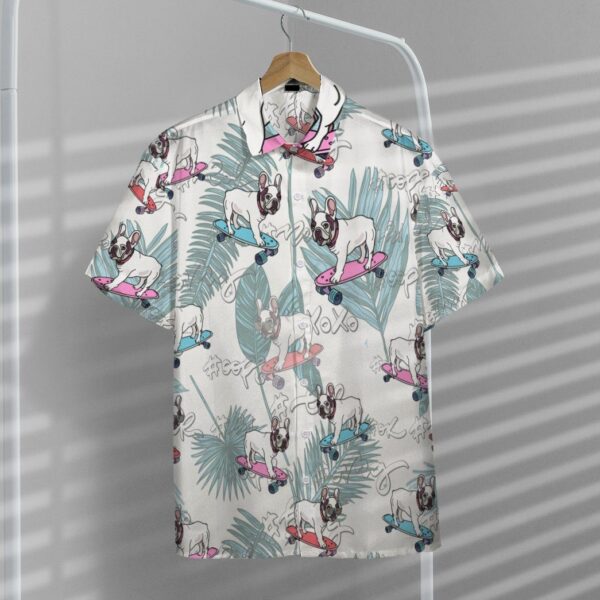 Gearhumans 3D French Bulldog On Skateboard Custom Hawaii Shirt GO13052118 Hawai Shirt