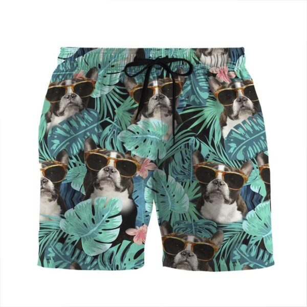 Gearhumans 3D French Bulldog Tropical Hawaii Custom Beach Shorts Swim Trunk GW13011 Men Shorts Men Shorts S