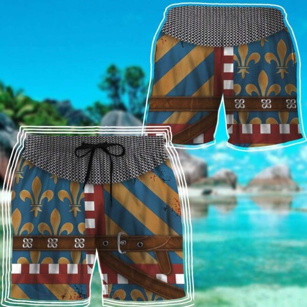 Gearhumans 3D French Cavalier Custom Beach Shorts Swim Trunks GV100731 Men Shorts