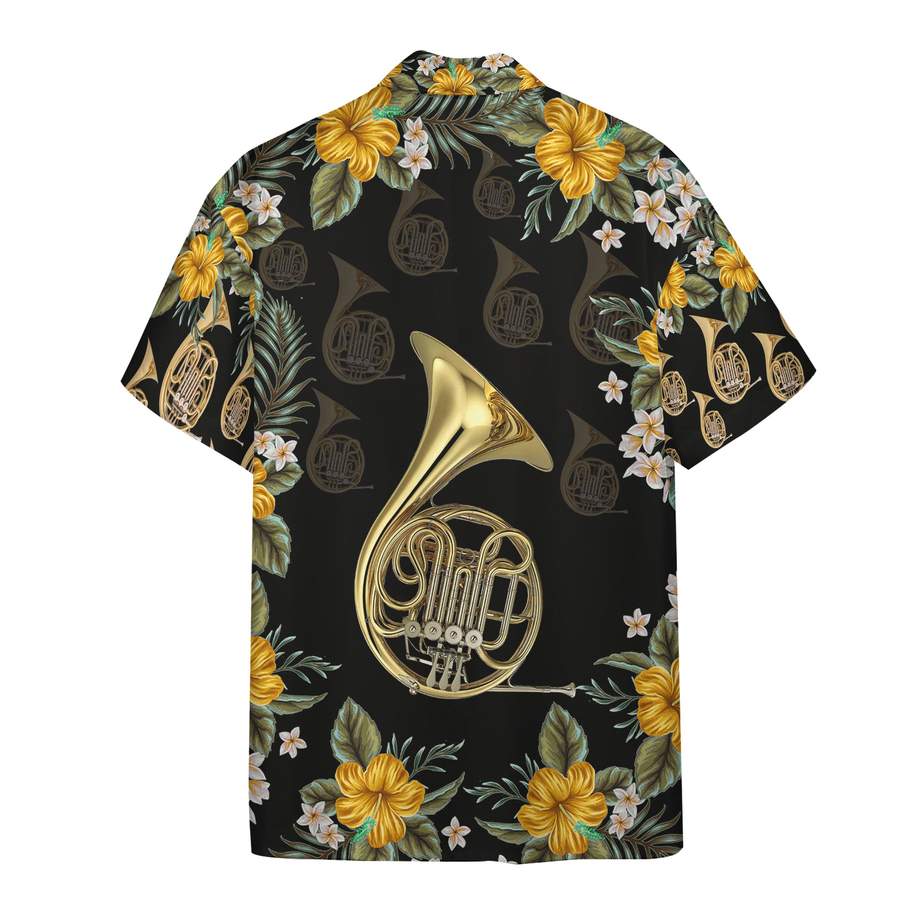 Gearhumans 3D French Horn Hawaii Shirt GS1805216 Hawai Shirt