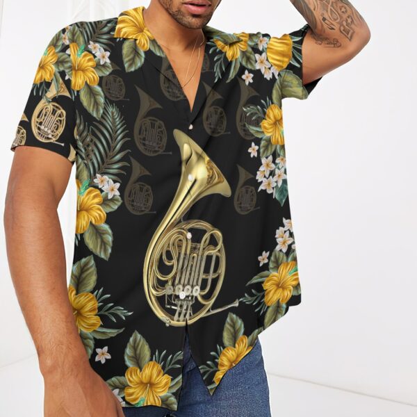 Gearhumans 3D French Horn Hawaii Shirt GS1805216 Hawai Shirt
