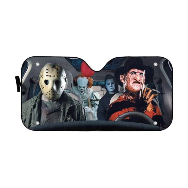 gearhumans 3D Friday The 13th Custom Car Auto Sunshade GS31076 Auto Sunshade 57''x27.5'' 