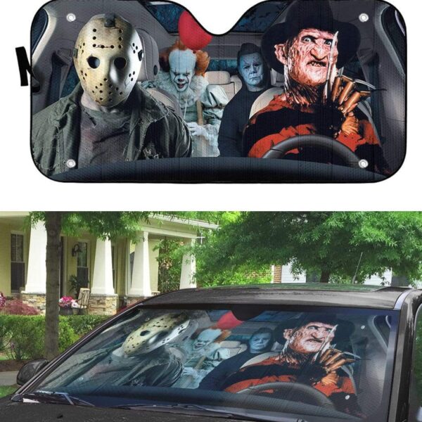gearhumans 3D Friday The 13th Custom Car Auto Sunshade GS31076 Auto Sunshade