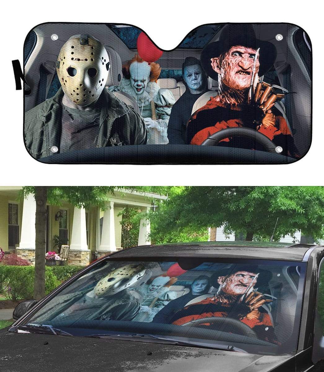 gearhumans 3D Friday The 13th Custom Car Auto Sunshade GS31076 Auto Sunshade