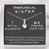 Gearhumans 3D Friendship Day Unbiological Sister Custom Hearts Necklace With Message Card GW05076 ShineOn Fulfillment Standard Box