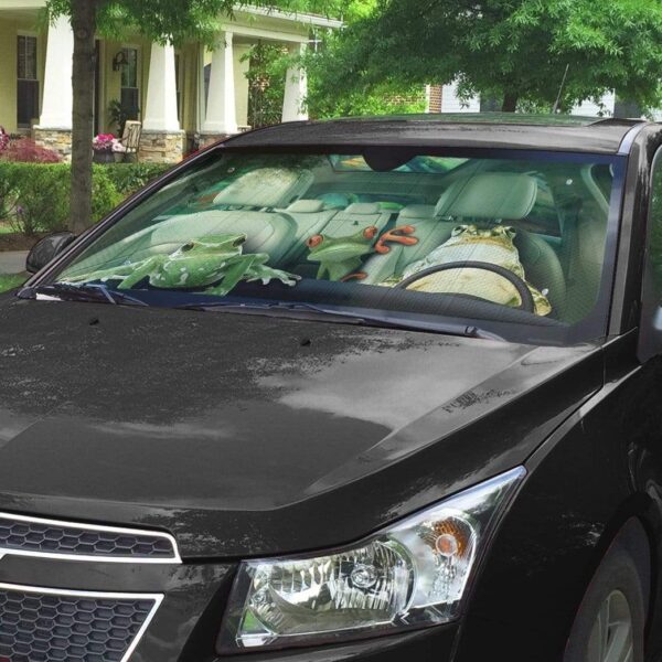 gearhumans 3D Frogs Custom Car Auto Sunshade GL100828 Auto Sunshade