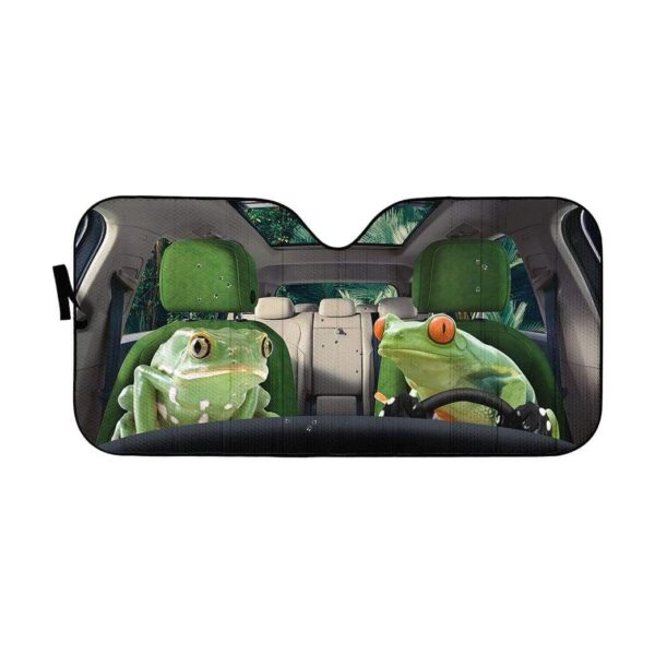 gearhumans 3D Frogs Custom Car Auto Sunshade GS30066 Auto Sunshade 57''x27.5'' 