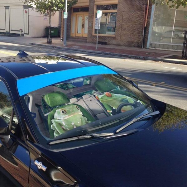 gearhumans 3D Frogs Custom Car Auto Sunshade GS30066 Auto Sunshade 