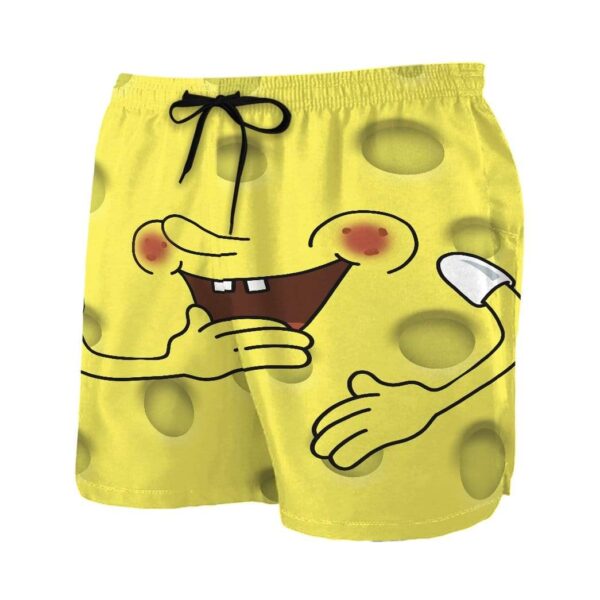 Gearhumans 3D Front And Back Surprising SpongeBob SquarePants Custom Summer Beach Shorts Swim Trunks GV19064 Men Shorts