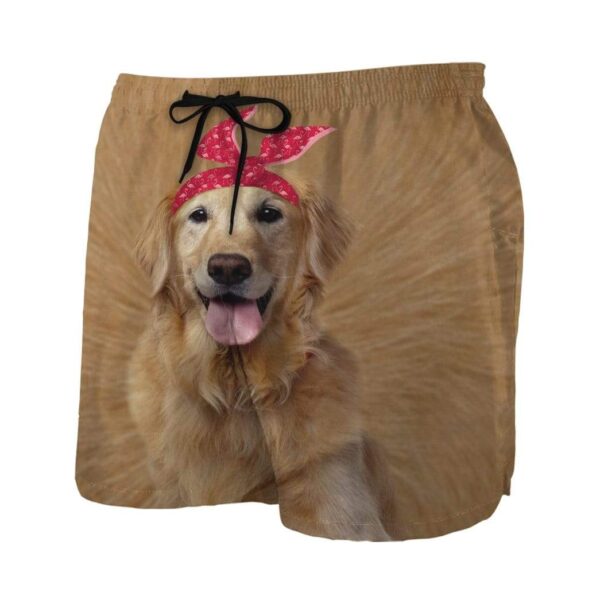 Gearhumans 3D Funny Golden Retriever Custom Beach Shorts Swim Trunks GL08063 Men Shorts