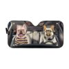 gearhumans 3D Funny Love Bulldogs Couple Custom Car Auto Sunshade GV170611 Auto Sunshade 57''x27.5''