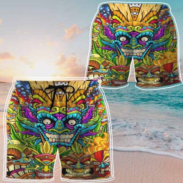 Gearhumans 3D Funny Tiki Custom Men Short GS0107219 Men Shorts 