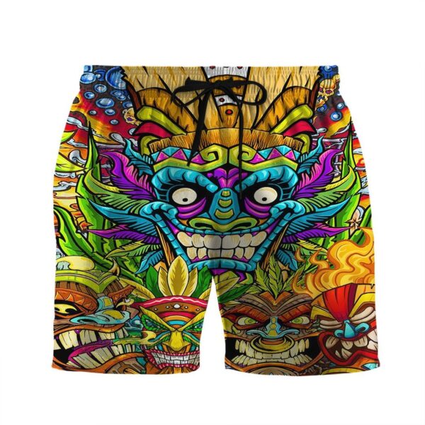 Gearhumans 3D Funny Tiki Custom Men Short GS0107219 Men Shorts Men Shorts S 