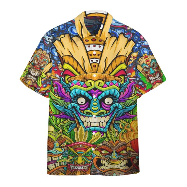 Gearhumans 3D Funny Tiki Custom Short Sleeve Shirt GS0107218 Hawai Shirt Hawai Shirt S 