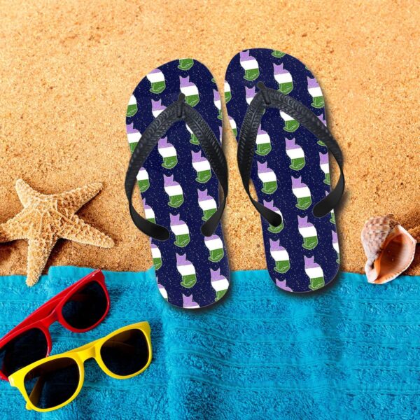 Gearhumans 3D Genderqueer Cats In Space Custom Flip Flop GS26052123 Flipflop Women 35EU 