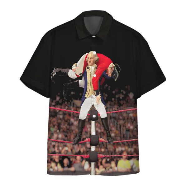 Gearhumans 3D George Washington Fighting Red Coats Custom Short Sleeve Shirt GW30062111 Hawai Shirt Hawai Shirt S 