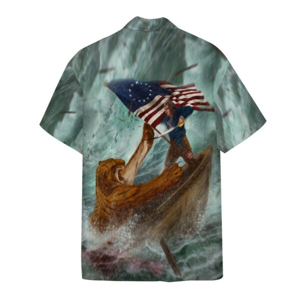 Gearhumans 3D George Washington Fighting Tiger Custom Short Sleeve Shirt GW3006216 Hawai Shirt