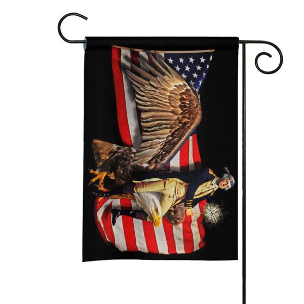 Gearhumans 3D George Washington Riding a Shark American Custom Flag GO30062111 House Flag House Flag S 