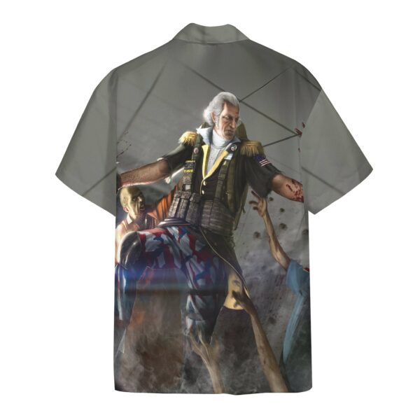 Gearhumans 3D George Washington Zombie Hunter Custom Short Sleeve Shirt GW3006218 Hawai Shirt