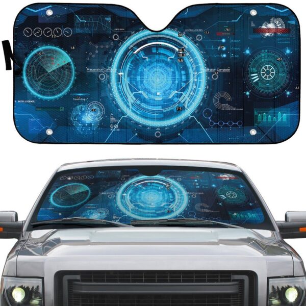Gearhumans 3D Spacecraft Control Panel Dashboard Custom Car Auto Sunshade GW1106211 Auto Sunshade