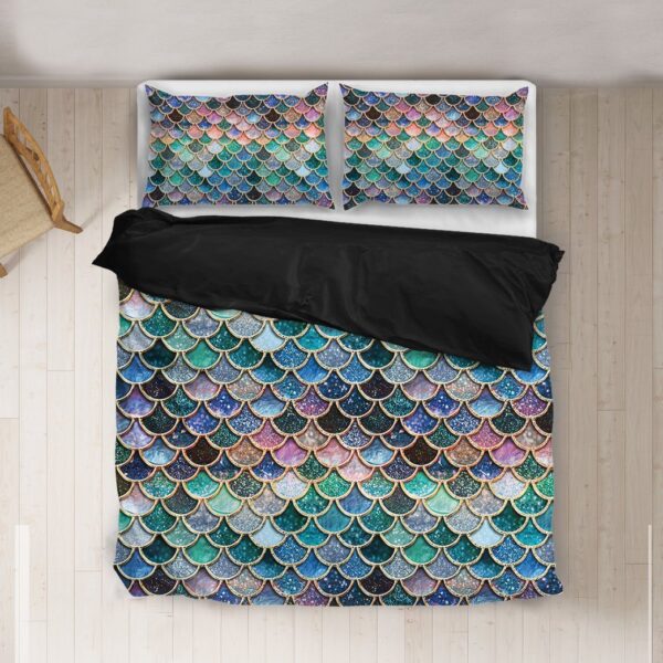 Gearhumans 3D Sparkling Mermaid Tail Custom Bedding Set GW2106213 Bedding Set 