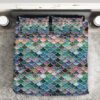 Gearhumans 3D Sparkling Mermaid Tail Custom Bedding Set GW2106213 Bedding Set Twin 3PCS