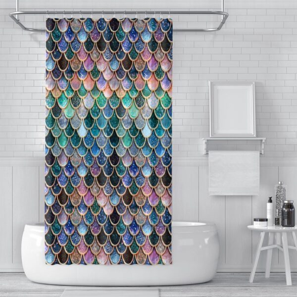 Gearhumans 3D Sparkling Mermaid Tail Custom Shower Curtain GW1606215 Shower Curtain
