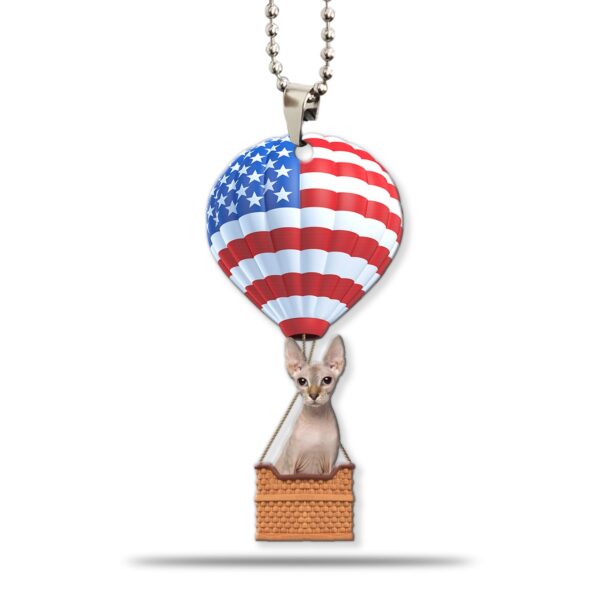 Gearhumans 3D Sphynx Cat In Hot Air Balloon Custom Car Hanging GW1006216 Car Hanging Car Hanging/1 Pack 