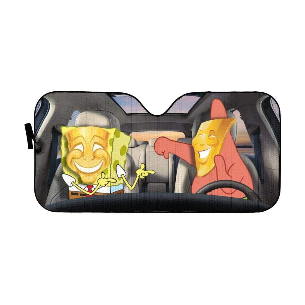 gearhumans 3D Spongebob Custom Car Auto Sunshade GL11056 Auto Sunshade 57''x27.5''