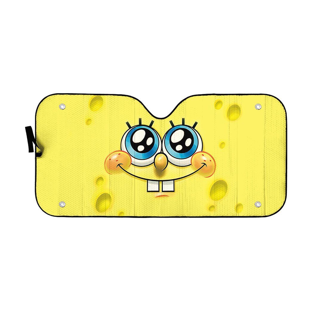 Gearhumans 3D SpongeBob Custom Car Auto Sunshade GO23042126 Auto Sunshade 57''x27.5''