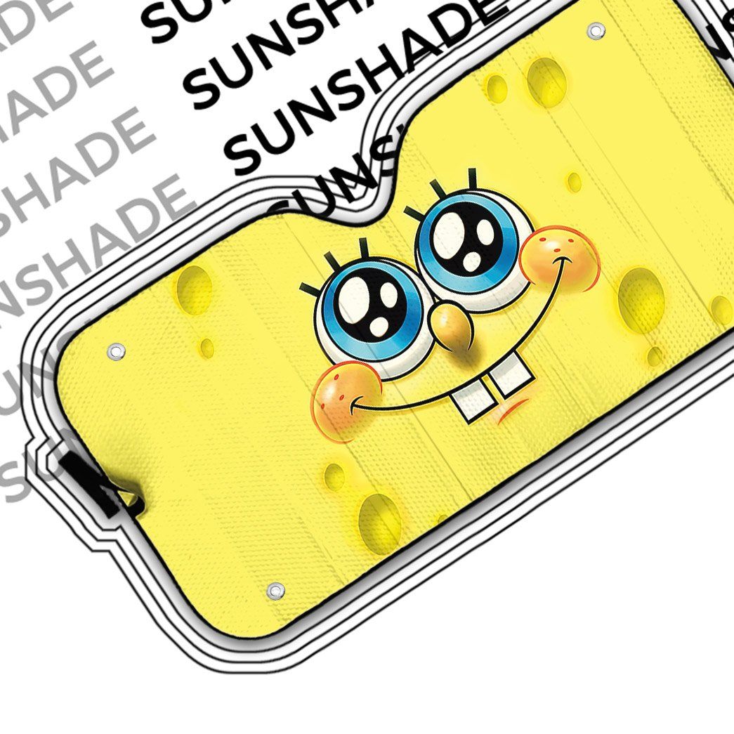 Gearhumans 3D SpongeBob Custom Car Auto Sunshade GO23042126 Auto Sunshade