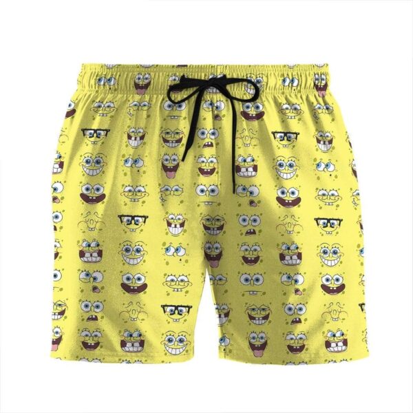 Gearhumans 3D Spongebob Emotions Custom Beach Shorts GN15074 Men Shorts Men Shorts S