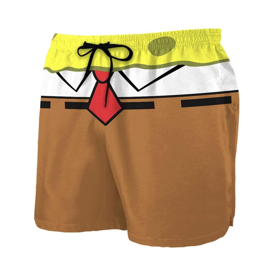 Gearhumans 3D SpongeBob Set Custom Beach Shorts Swim Trunk GV310716 Men Shorts