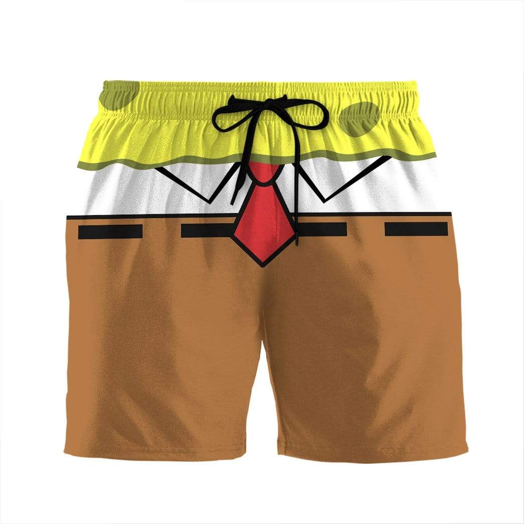 Gearhumans 3D SpongeBob Set Custom Beach Shorts Swim Trunk GV310716 Men Shorts Men Shorts S