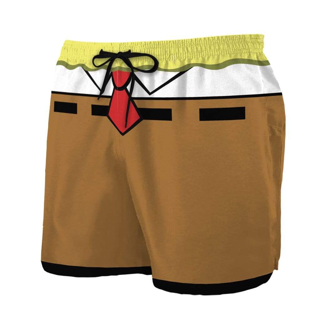 Gearhumans 3D SpongeBob Squarepants Custom Beach Short Swim Trunk GW20049 Men Shorts