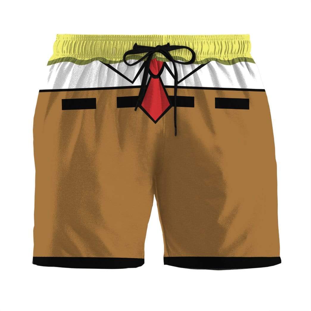 Gearhumans 3D SpongeBob Squarepants Custom Beach Short Swim Trunk GW20049 Men Shorts Men Shorts S