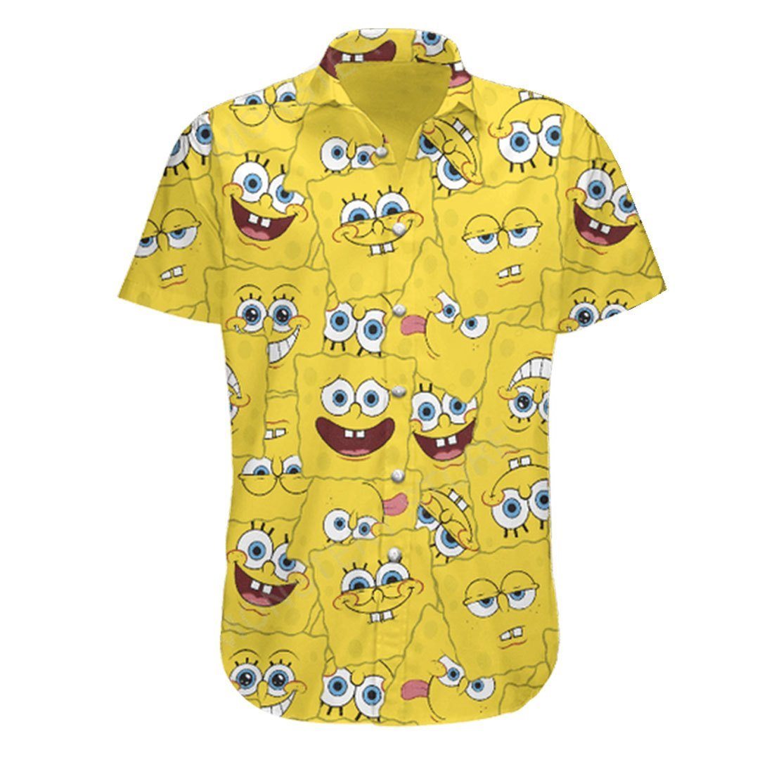 Gearhumans 3D Spongebob Squarepants Hawaii Shirt ZB290350 Hawai Shirt Short Sleeve Shirt S