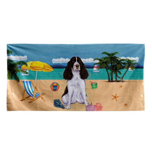 Gearhumans 3D Springer Spaniel Dog Custom Beach Towel GW12052134 Towel Towel 60''x30'' 