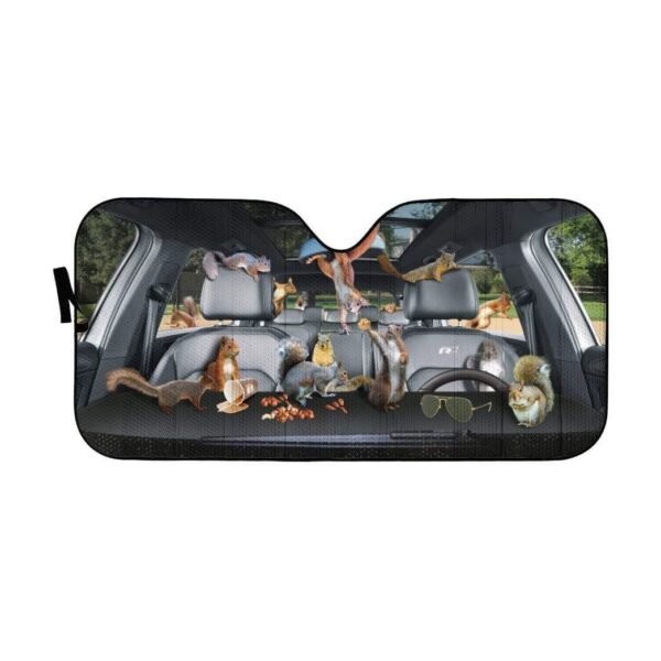 gearhumans 3D Squirrel Custom Car Auto Sunshade GH250517 Auto Sunshade 57''x27.5'' 