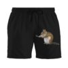 Gearhumans 3D Squirrel Custom Summer Beach Shorts Swim Trunks GV190615 Men Shorts Men Shorts Black S