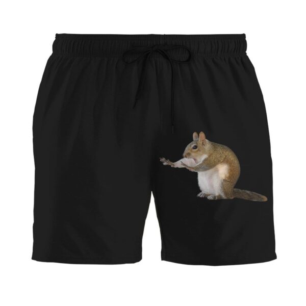 Gearhumans 3D Squirrel Custom Summer Beach Shorts Swim Trunks GV190615 Men Shorts Men Shorts Black S