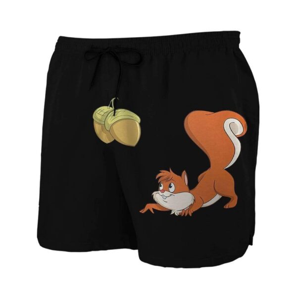 Gearhumans 3D Squirrel Sneak Up To Nuts Custom Beach Shorts Swim Trunks GV09077 Men Shorts